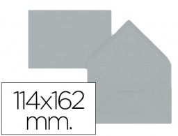 15 sobres Liderpapel 114x162mm. offset 80g/m² color gris